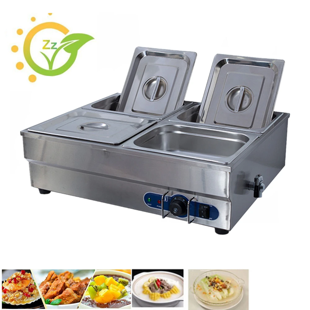 Коммерческий дом Электрический bain marie суп еда теплее влажное тепло Питание Лоток нержавеющая сталь столешница кухонные инструменты