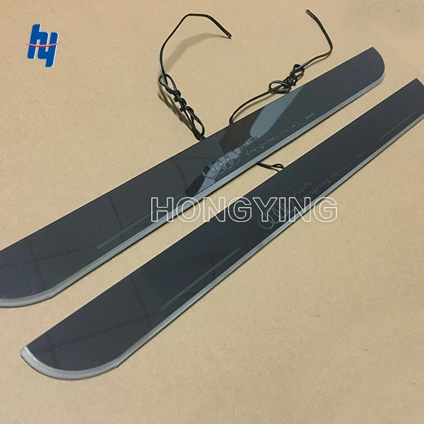 2PCS LED Moving Rear Door Sill Guards Stainless Steel Scuff Plate Welcome Pedal Sticker Cover For Audi A6 C7 2013 2014 2015 | Автомобили и