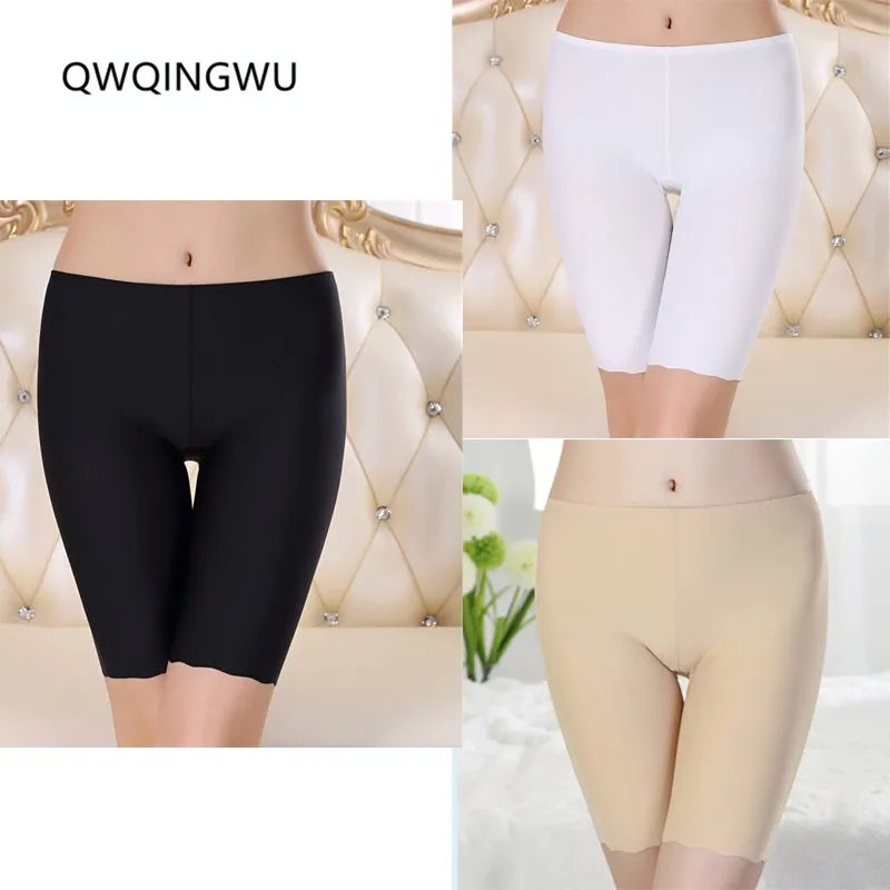 3 шт./лот женские Мягкие Бесшовные Короткие штаны летние шорты под юбку шелковые