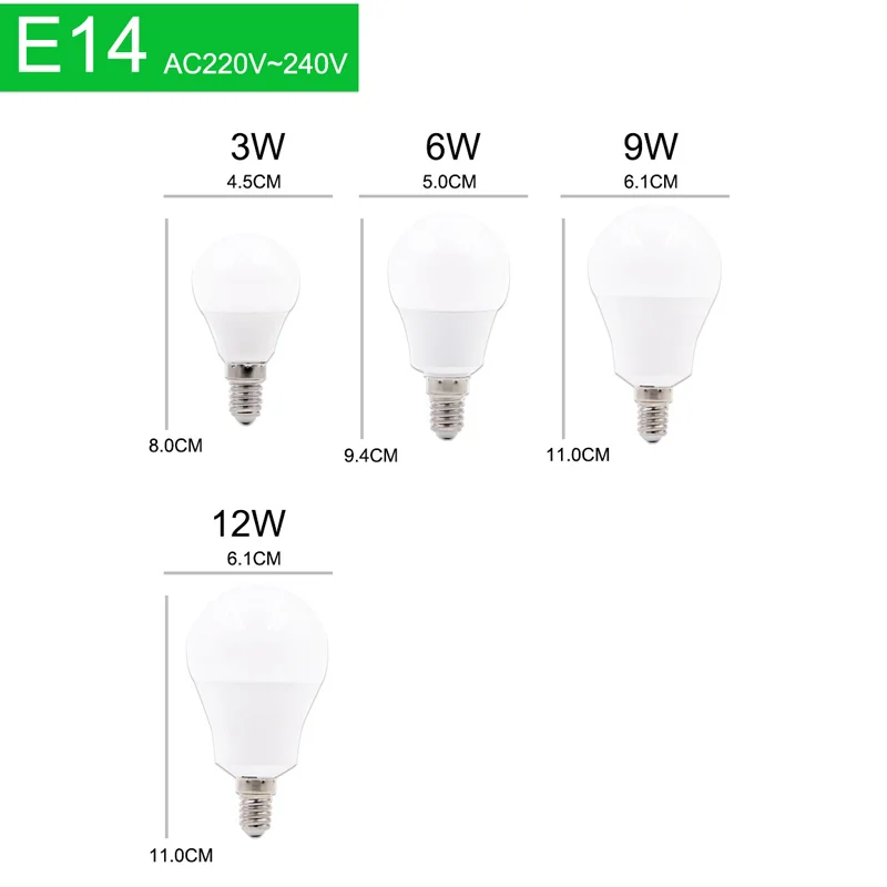 10 шт. светодиодный лампы с регулируемой яркостью лампы E27 E14 AC220V 240V светильник лампа реального Мощность 20 Вт 18 Вт 15 Вт 12 Вт 9 Вт 5 Вт 3 Вт умная ИС(интеграционная схема) лампада светодиодный Bombilla