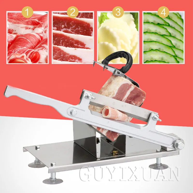 

Commercial desktop stainless steel slicer household manual multifunctional meat slicer dicing machine beef and mutton slicer