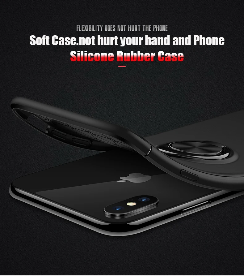 Для iPhone 5 5S SE 6 6s 7 8 Plus X XS MAX XR магнитный держатель из ТПУ металлический