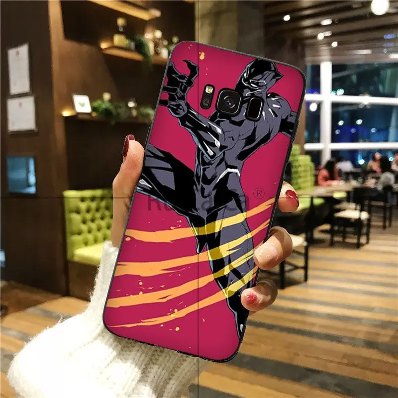 Ruicaica Marvel Черная пантера Ультратонкий чехол для телефона с мультяшным рисунком