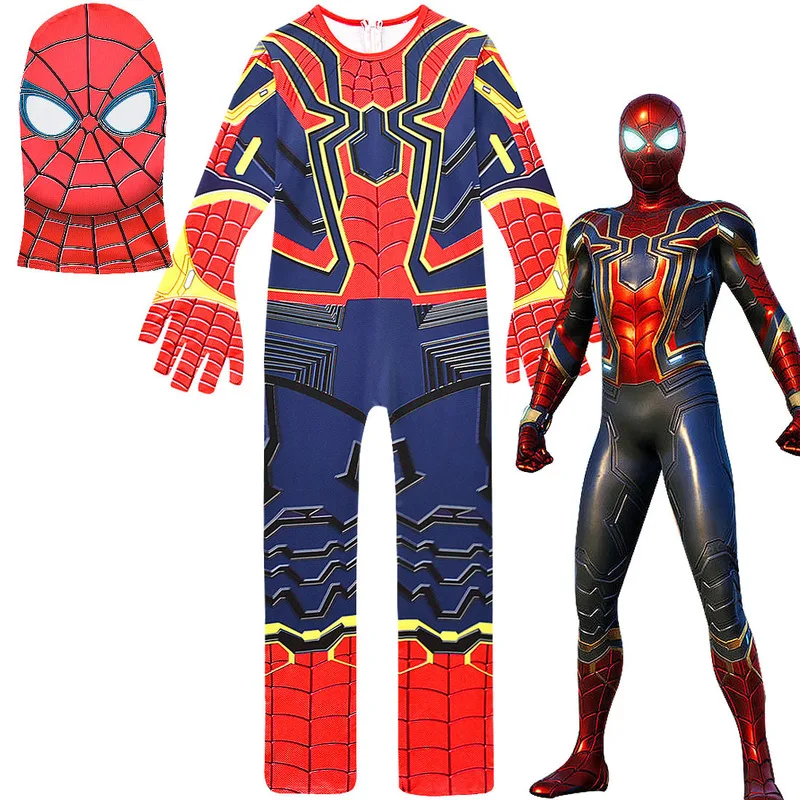 Новинка года, костюм на Хеллоуин Hasbro Marvel футболка с короткими рукавами для мальчиков с супергероем Пауком, мстителем, эндхэ4 топ с блёстками