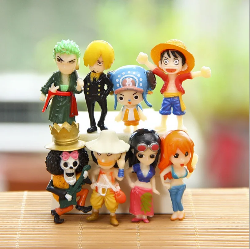 4 см Японский комикс цельная готовая Коллекционная модель Luffy Zoro Chooper фигурку один