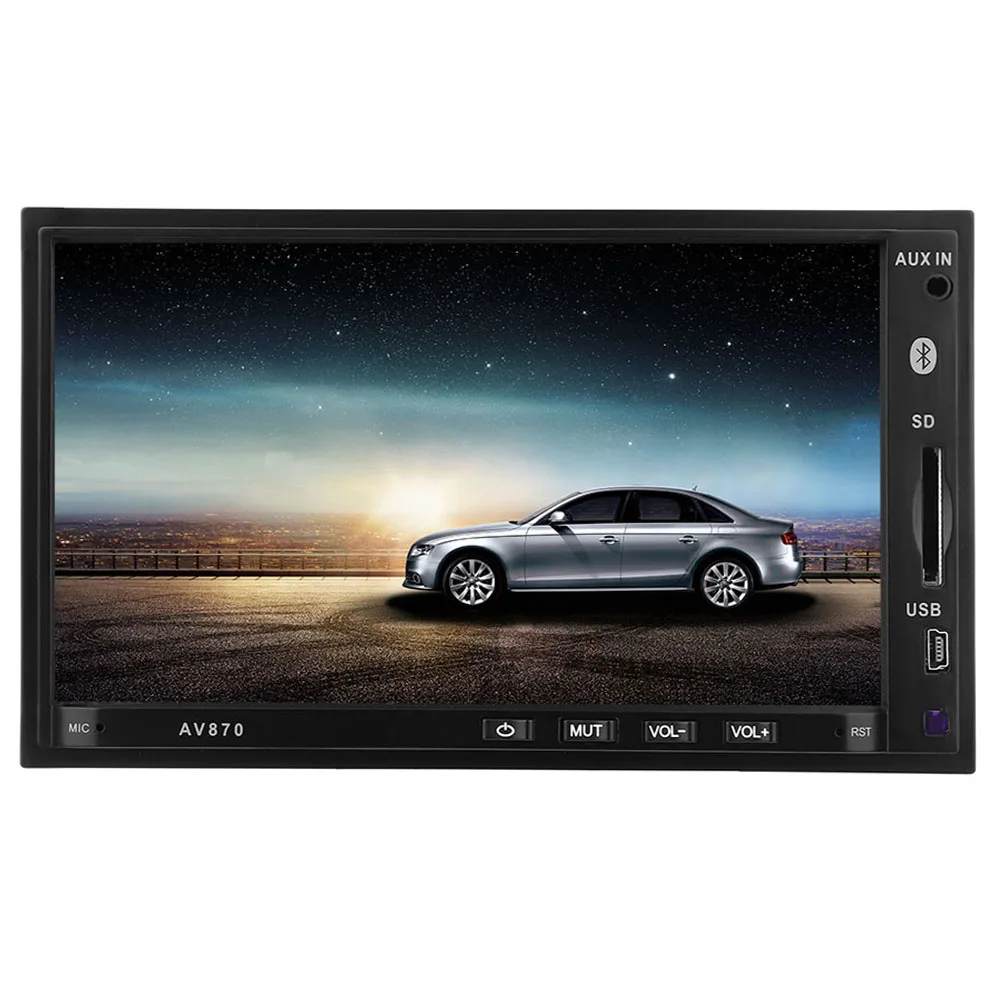 AV870B 2 Din автомобильное радио Bluetooth RDS 7 дюймов HD 1080P TFT сенсорный экран автомобильный
