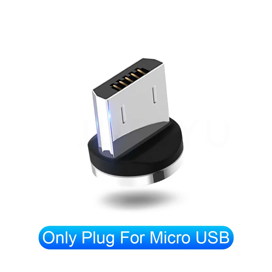 Only Android Plug 360 светодиодный Сильный магнитный кабель для мобильных телефонов iPhone 6 7 8 X Android Micro usb type C мульти-технологический зарядный кабель - Цвет: Only Android Plug
