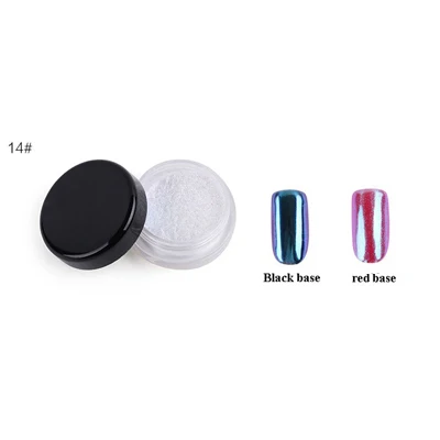 nail art glitter 14 Блестки для ногтей, художественная пудра, зеркальный блеск, пигмент, пудра, 1 г, пыль, украшения для ногтей, голографическая Хромовая, для маникюра - Цвет: nail art glitter 14