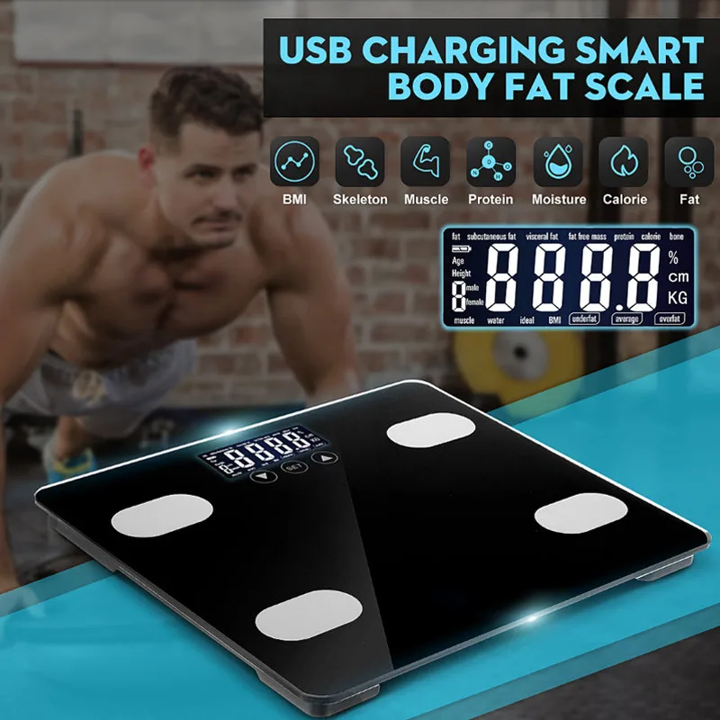 Цифровые электронные весы с ЖК дисплеем для определения состава тела 0 1 180