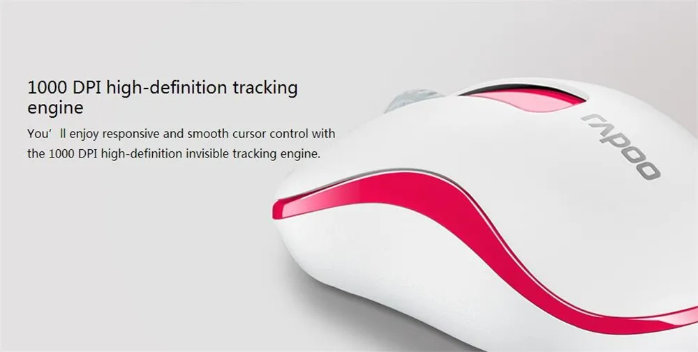 Оригинальная Беспроводная оптическая мини-мышь Rapoo 2,4G, надежная мышь 1000 dpi, нано-мышь с приемником USB для компьютера, ноутбука, настольного компьютера