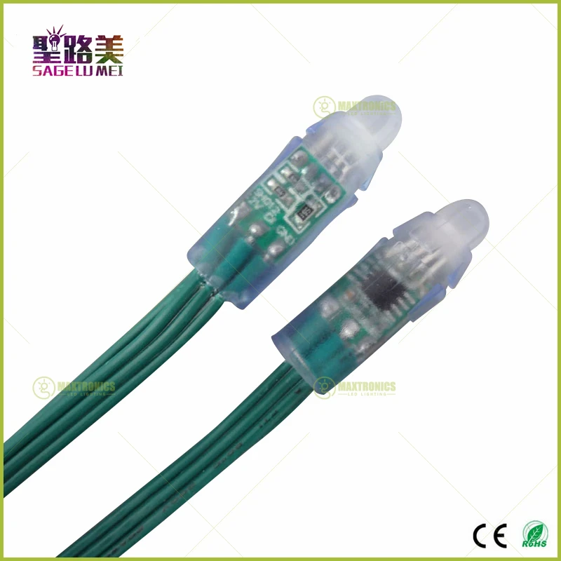 100 шт. оптовая продажа Полный Цвет DC5V/DC12V 12 мм WS2811 IC RGB светодиодный модуль шнур