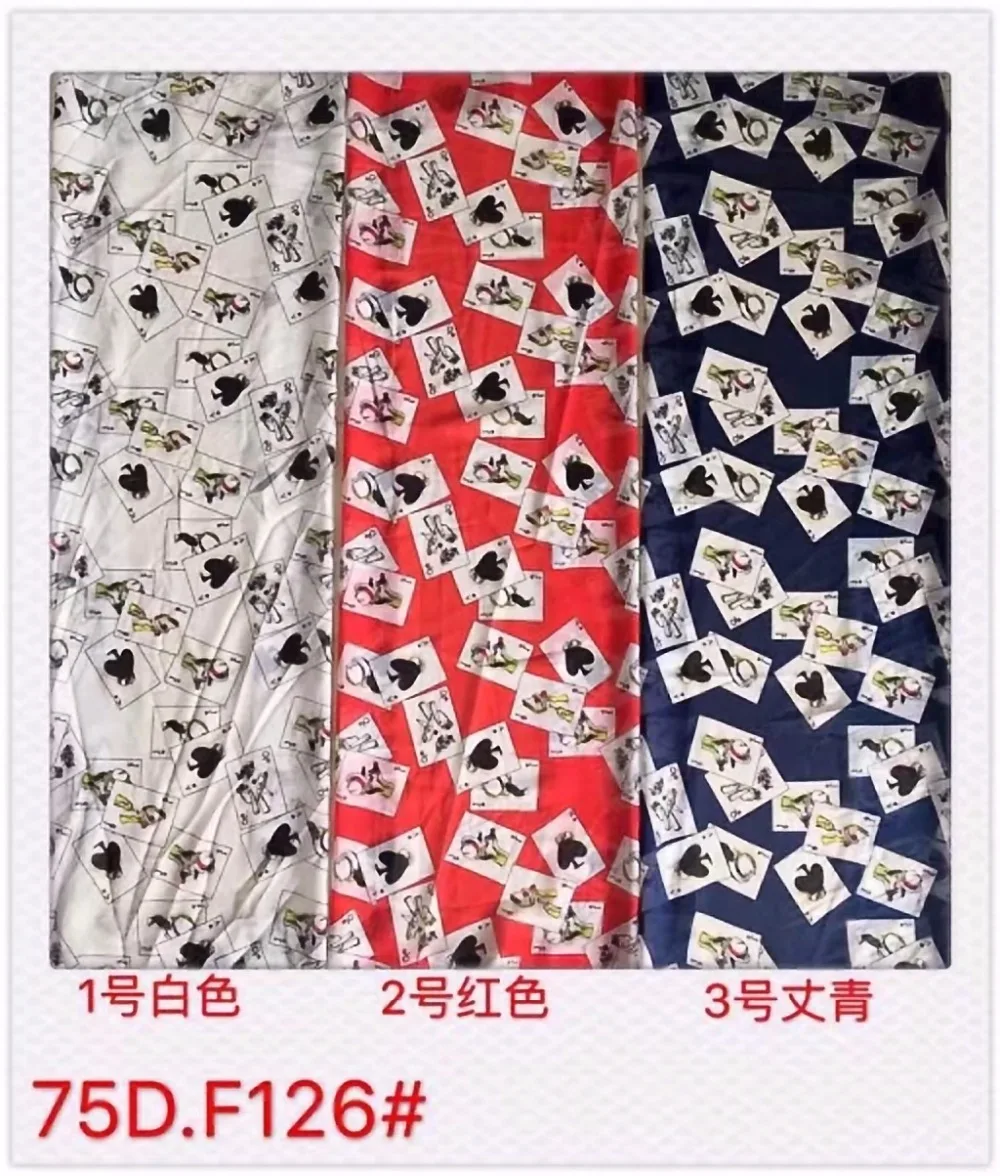 Новинка года шифоновый рисунок 75D в виде покера для одежды тканей и шарфов | Дом