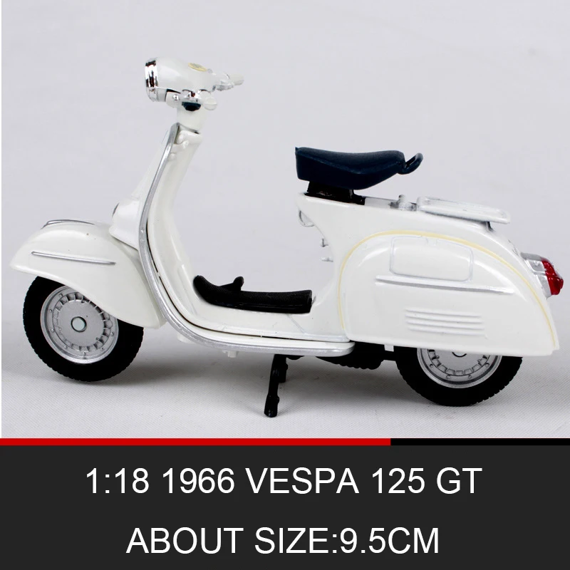 Модели мотоциклов Maisto 1:18 VESPA Piaggio 1966 125GT модель велосипеда база литые мото детская