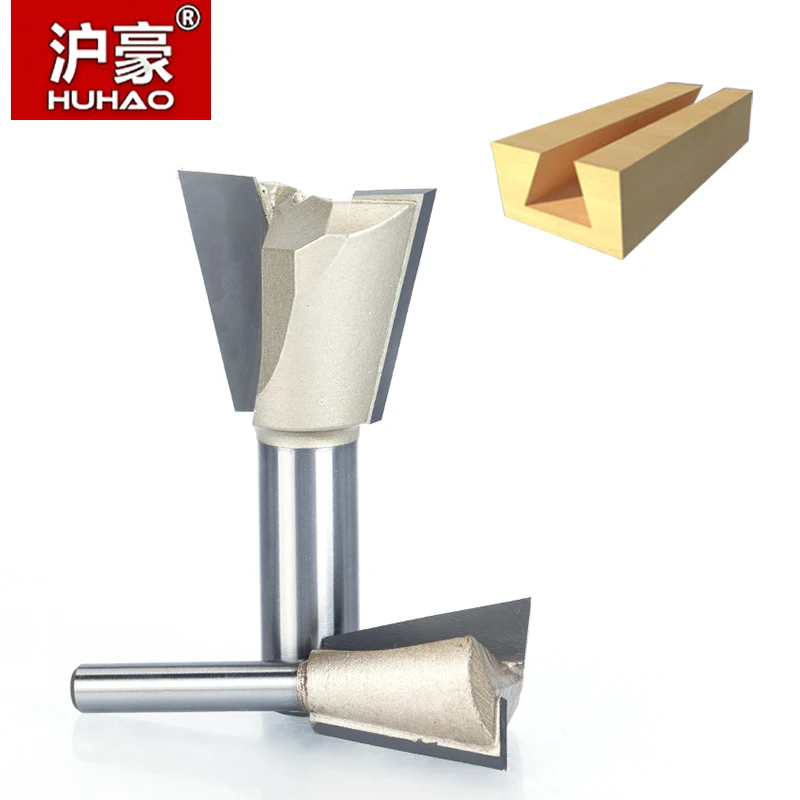 

HUHAO 1pcs 1/4" Shank Dovetail Bits 2 flute Router Bits for wood Tungsten Carbide Engraving Tool Milling Cutter Wood Cutter