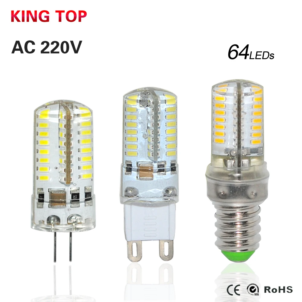 1 шт. высокая яркость E14 G9 G4 Led люстра свет 64 светодиодов мощность 6 Вт 220В 230В 240В