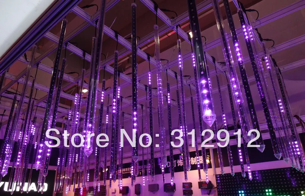 7 шт. 1 5 м длинная DMX512 360 градусов 3D Светодиодная цифровая метеорная трубка DMX