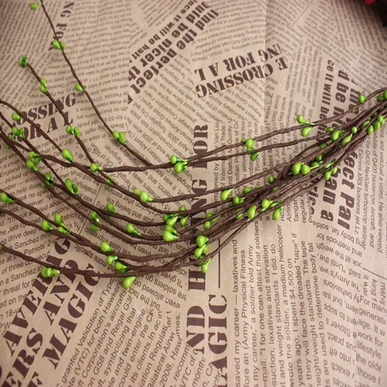 green PRETTY PIP стебель с ягодами для DIY ВЕНОК, цветочные композиции ремесла украшения 10 шт - Цвет: green