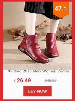 Xiuteng/Новинка; женские туфли-лодочки из натуральной кожи; зимняя теплая обувь; Botas Feminina; женские ботильоны; Модные женские ботинки; Botas Mujer