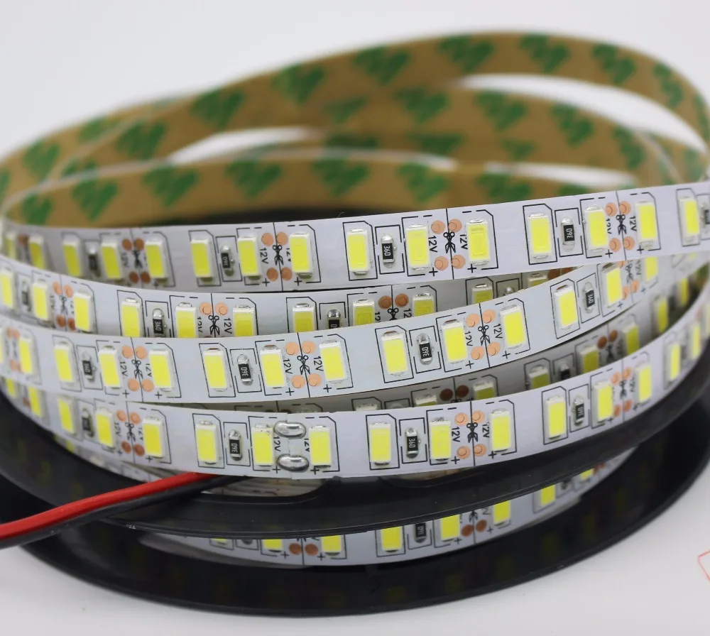 Супер яркий 120 светодиодный s/m SMD 5630 5730 светодиодный ленточный светильник гибкий 5 м 600 светодиодный ленточный светильник DC 12 В не водонепроницаемый ленточный светильник