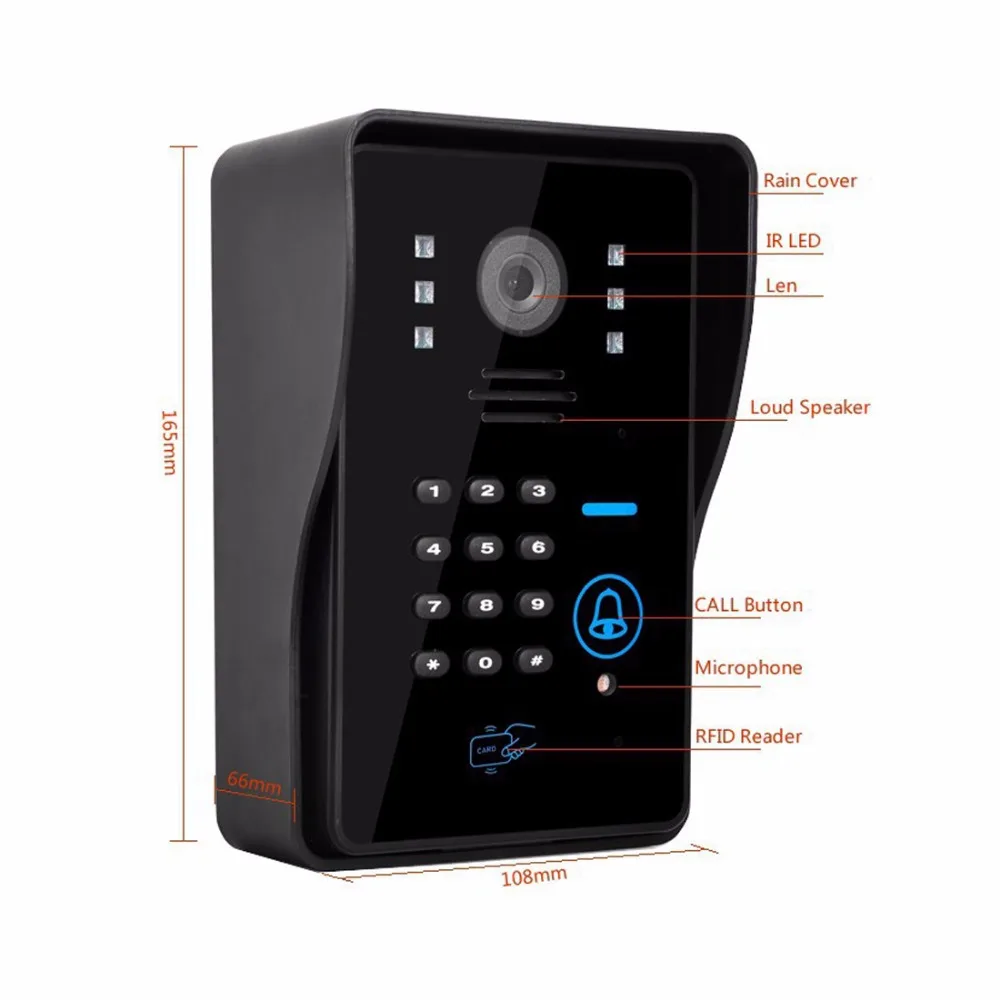 Смартфон с дистанционным управлением разблокировка wifi дверной звонок rfid картой