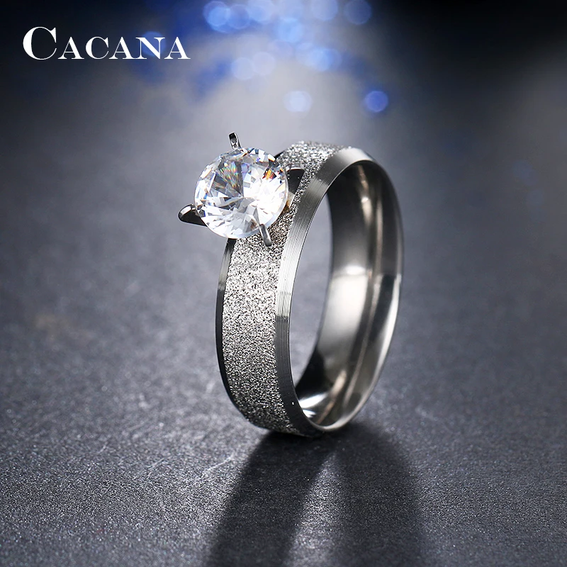 Женские кольца из нержавеющей стали CACANA стильные персонализированные украшения