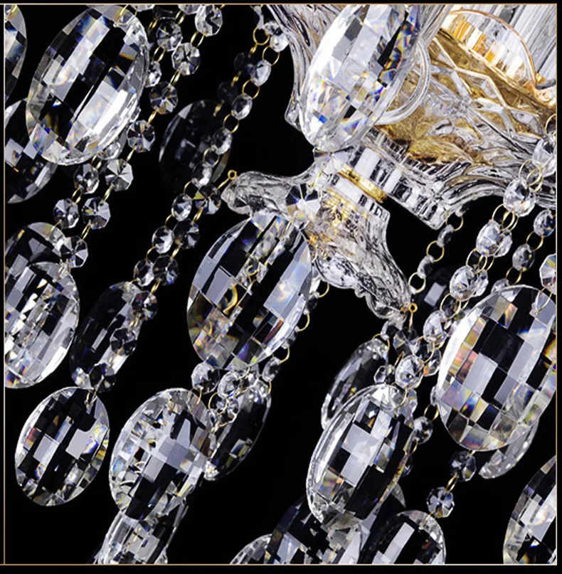 Потолочная хрустальная люстра K9 для гостиной большие светодиодные светильники 15