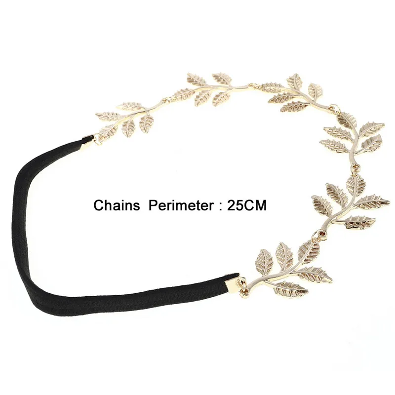 Свадебный аксессуар для волос винтажный золотистый ободок в виде листьев