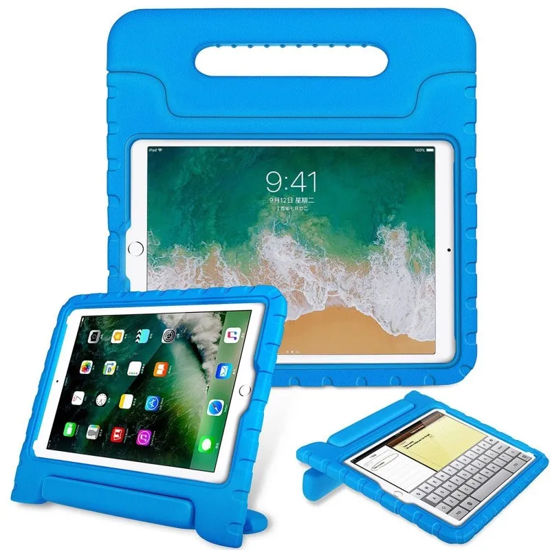 Blue Для ipad pro 12," жесткий детский эва противоударный чехол-подставка для ipad pro 12,9" - Цвет: Blue