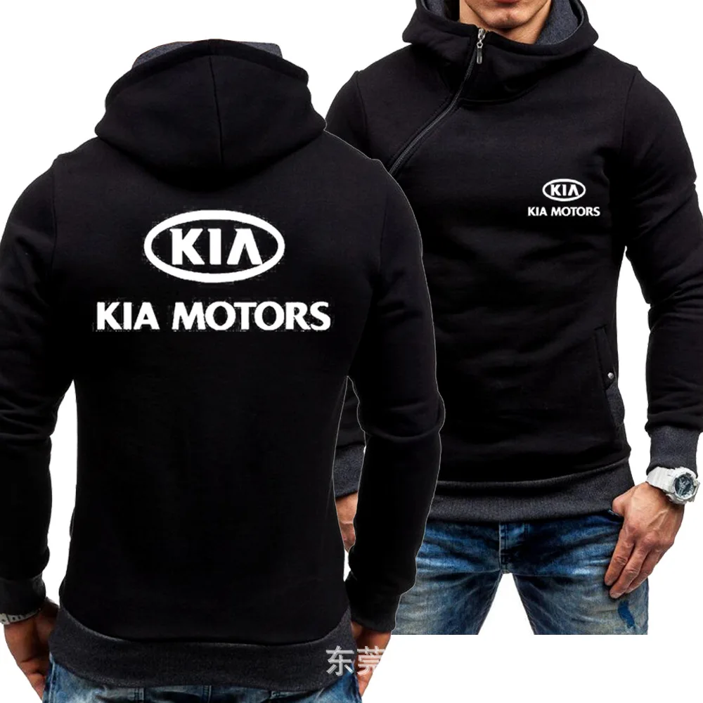 KIA толстовки с капюшоном куртка зимний пуловер мужской унисекс уплотненный косая