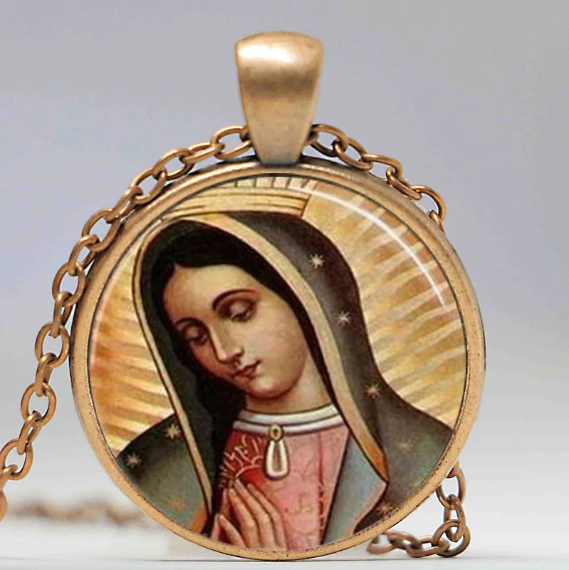 Ожерелье с подвеской Богородица гуадалупа Дева Мария Священное Сердце