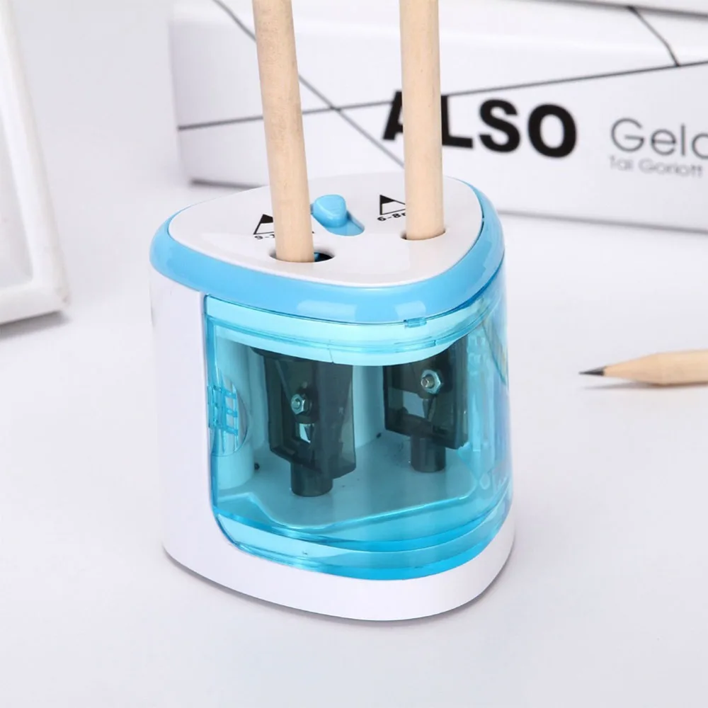 Automatic Two-hole Electric Pencil Sharpener Home Office School Supplies e20 | Канцтовары для офиса и дома