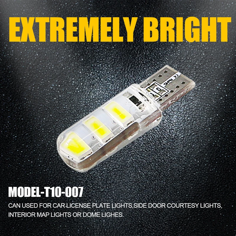 Hlxg 10 шт. t10 led w5w автомобильный светильник Автоматическая внутренняя светодиодная