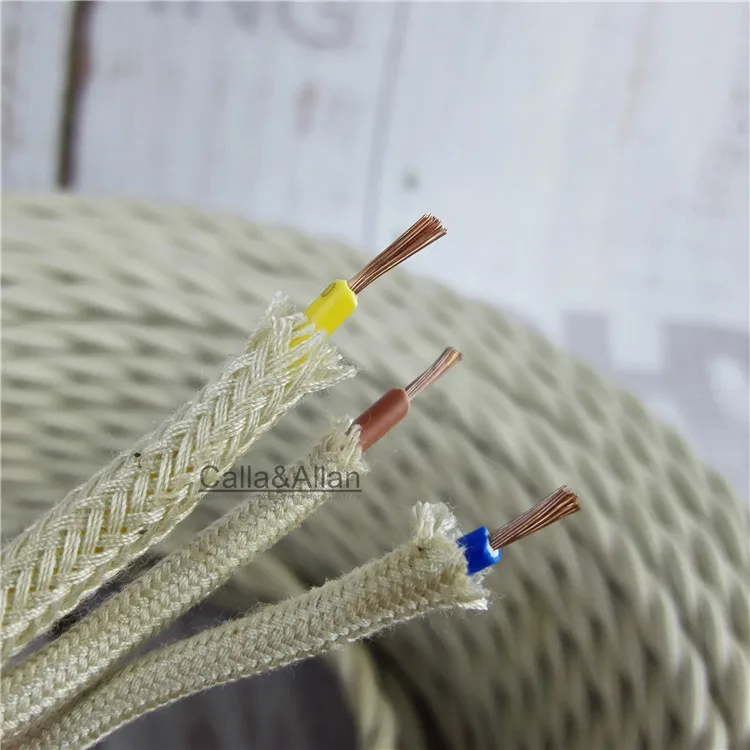 3x0 75 винтажный тканевый провод витой кабель Плетеный Электрический DIY подвесной