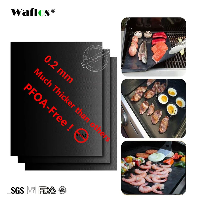 WALFOS 1 шт. термостойкая Толстая силиконовая кухонная печь для барбекю перчатки для приготовления пищи рукавица для Гриль-барбекю прихватка для выпечки перчатки