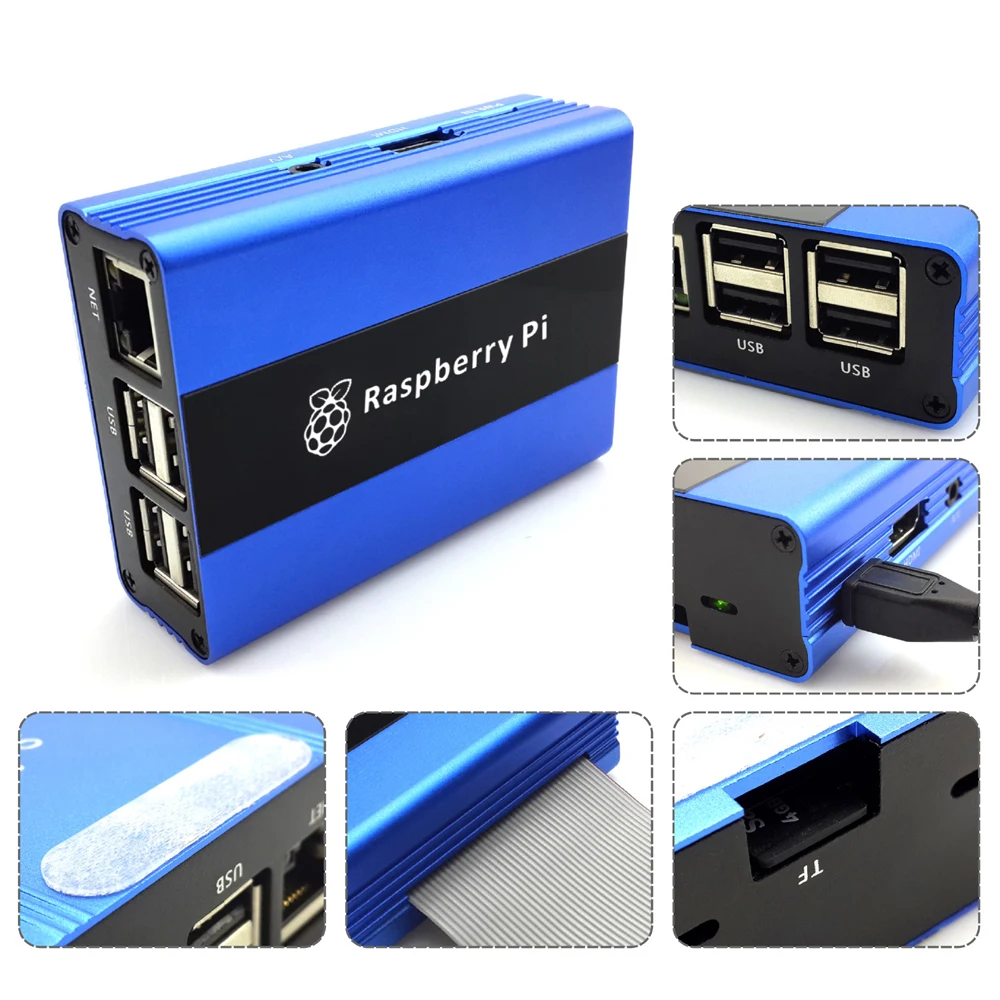 Для Raspberry Pi 3 металлический корпус из алюминиевого сплава Совместимость Rpi3/Rpi2 страховочный кожух из алюминиевого сплава для RPI Box Shell