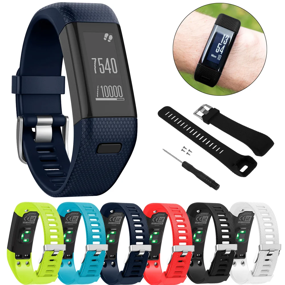 Для Garmin Vivosmart HR + Plus силиконовые спортивные часы ремешок Ruuber сменный спортивный