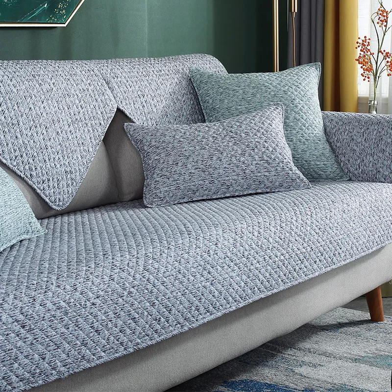 Противообрастающее покрытие для дивана с принтом в полоску хлопковое