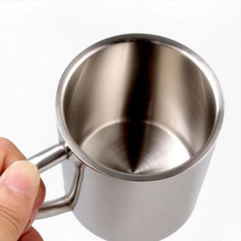 Кружка для кофе Эспрессо из нержавеющей стали 304 однотонная кофейная чашка воды |