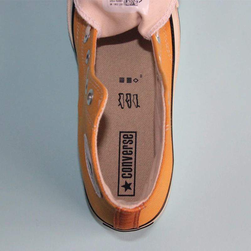 Converse зажимы 70 Ретро Версия 1970S все стильная обувь в стиле унисекс кроссовки желтый Скейтбординг обувь 162054C