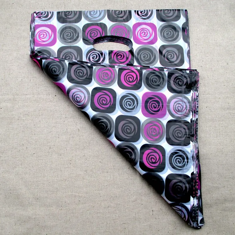 100 шт маленькие пластиковые подарочные пакеты с розами цветком мешочки для