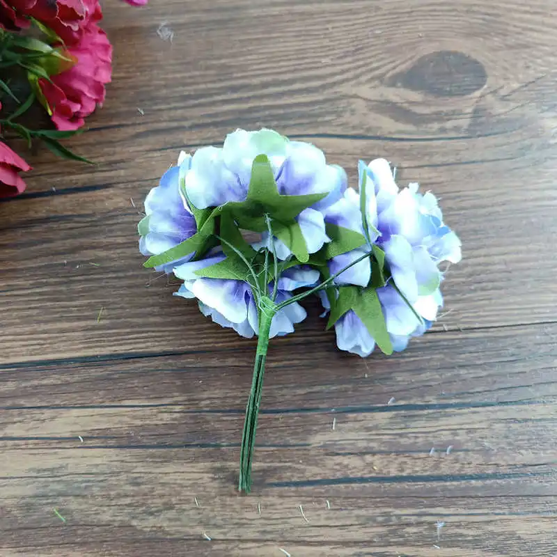 Цветущий rosas 6 шт simulacao DE tecido da festa casamento sapatos acessorios chapeu flor seda casa decoracao quarto | Дом и сад