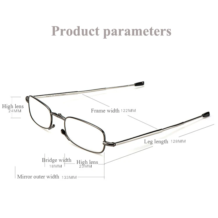 Folding Boxed reading glasses UV400 Anti-Blu-ray radiation glass Women Men Eyewear Presbyopia+1.0 1.5 2.0 2.5 3.0 3.5 4.0