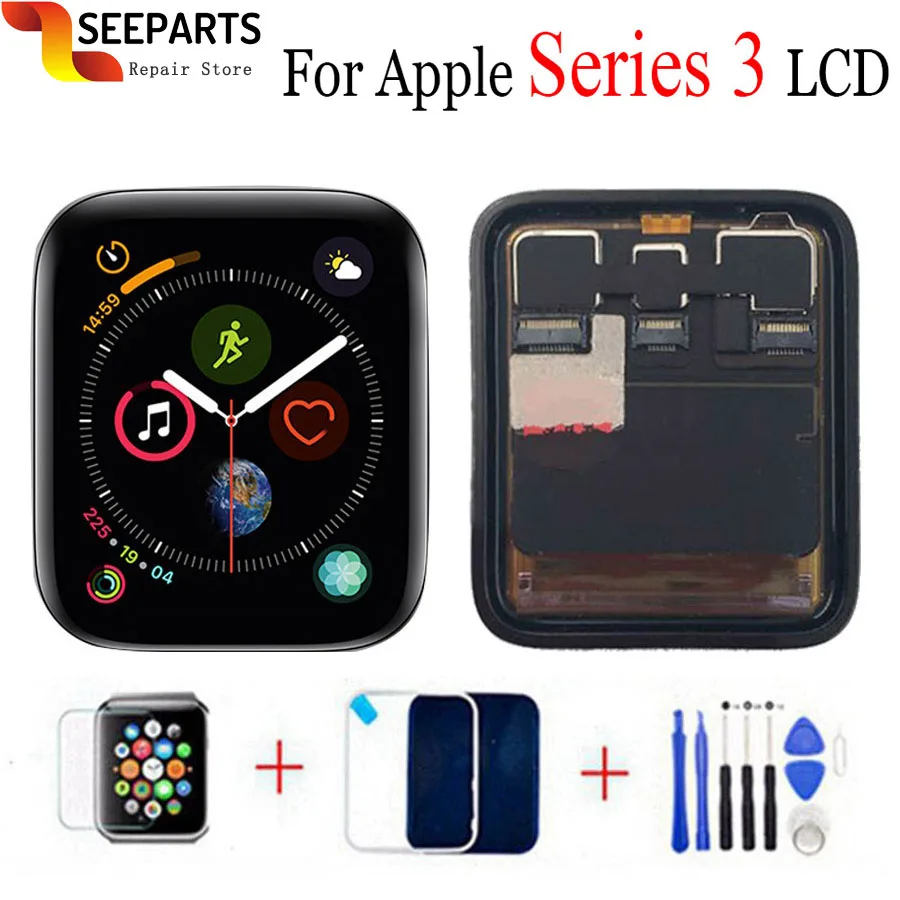 

Для Apple Watch Series 3 ЖК-дисплей сенсорный экран дигитайзер Серия 3 S3 38 мм/42 мм Замена GPS версии и сотовой версии