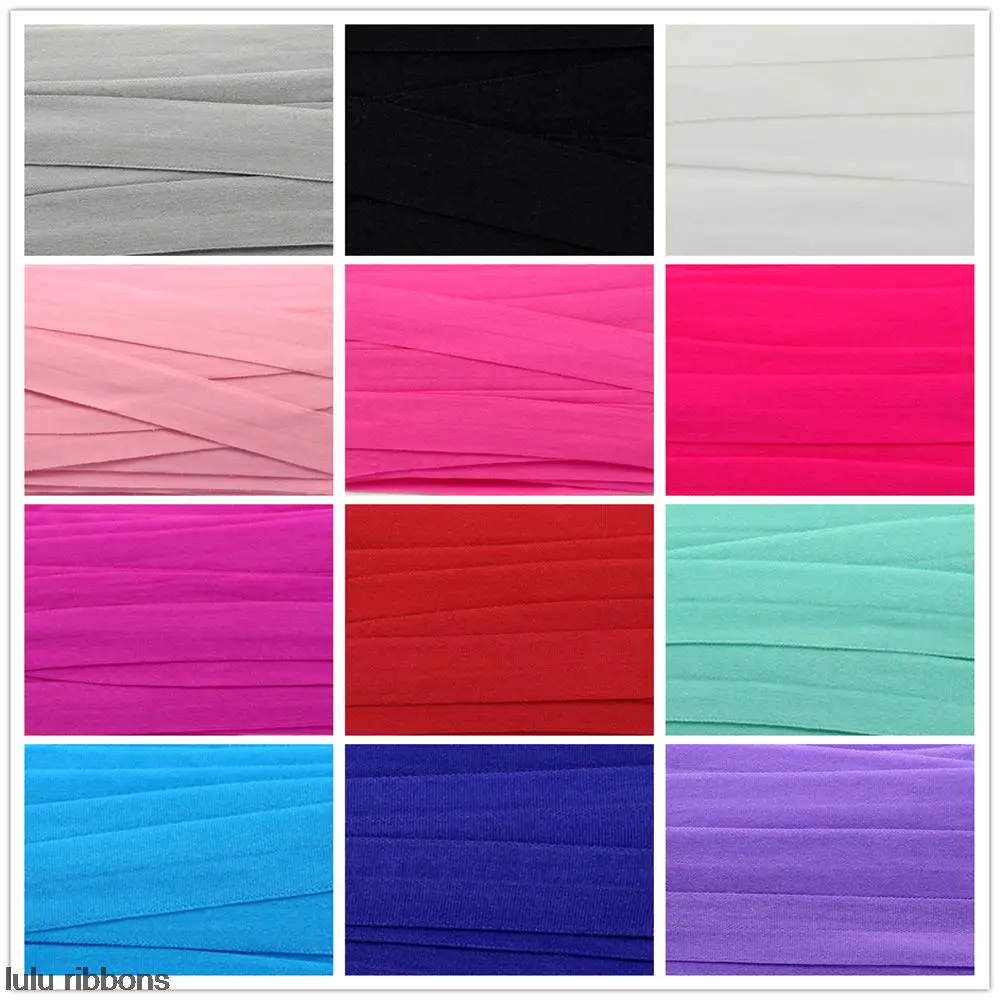 20 Colors in stock 10 yards 5/8&quot 16mm Matt foe Elastic Ribbon Hair accessories DIY Handmade ribbon | Дом и сад