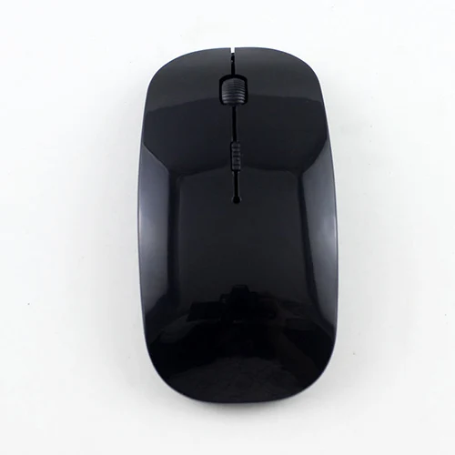 Black 1000 точек/дюйм USB оптическая беспроводная компьютерная мышь игровая Рабочая мышь 2,4G приемник супер тонкая универсальная мышь для ПК ноутбука - Цвет: Black