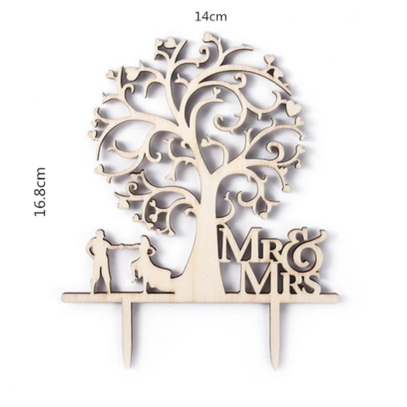 Горячая Распродажа 5 видов свадебных принадлежностей We Do Mr & Mrs деревянный Топпер