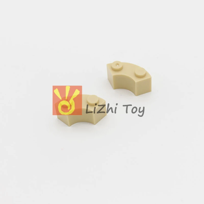 Moc Brick Round Corner 2 x Macaroni with Stud Notch DIY Enlighten Building Blocks Block Bricks Compatible | Игрушки и хобби