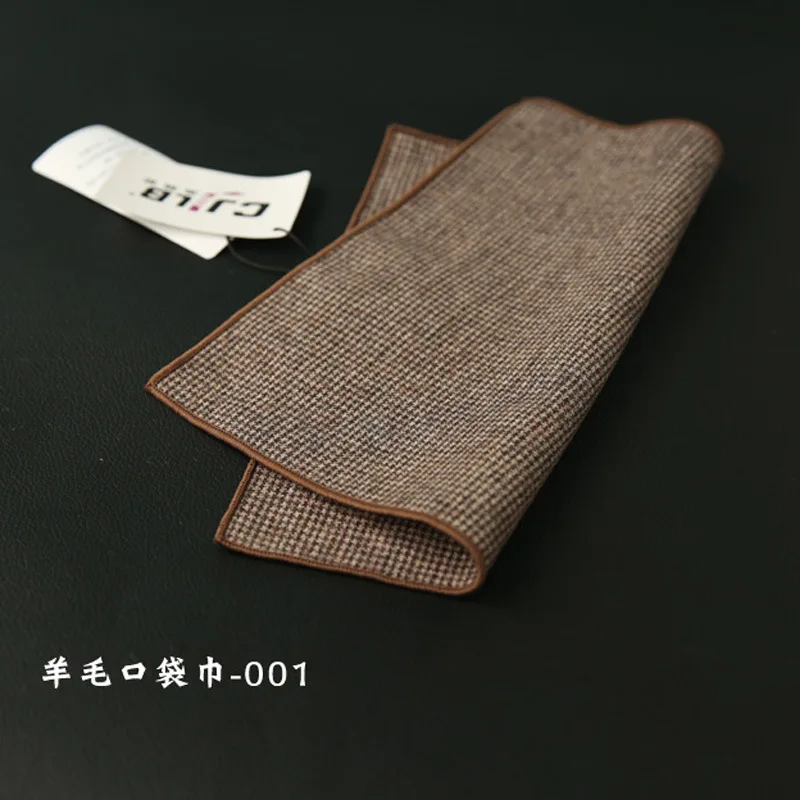 Hankerchief шарфы мужской деловой костюм Hankies шерстяной плед Повседневный Карманный