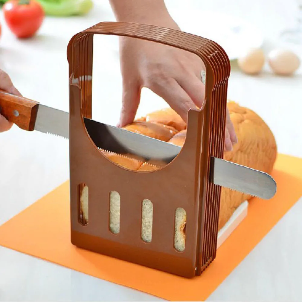 1PC ABS RESIN Practical Bread Cutter Loaf Toast Slicer Cutting Slicing Guide Kitchen Tool For Useful 250gE | Дом и сад