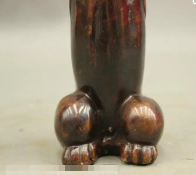 SCY S4610 7 китайская Бронзовая позолоченная статуя пениса в форме могучего зверя